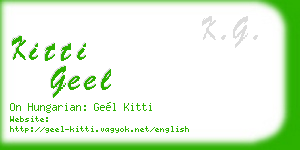 kitti geel business card